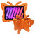 iPad mini 7 (2024) / mini 6 (2021) Butterfly Bracket EVA Shockproof Tablet Case - Orange