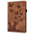iPad mini 7 (2024) / mini 6 (2021) Butterfly Cat Embossing Leather Tablet Case - Brown