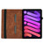 iPad mini 7 (2024) / mini 6 (2021) Butterfly Cat Embossing Leather Tablet Case - Brown