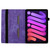 iPad mini 7 (2024) / mini 6 (2021) Butterfly Cat Embossing Leather Tablet Case - Purple
