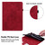 iPad mini 7 (2024) / mini 6 (2021) Butterfly Flower Embossed Leather Tablet Case - Red