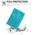 iPad mini 7 (2024) / mini 6 (2021) Butterfly Love Flower Embossed Leather Smart Tablet Case - Blue