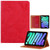 iPad mini 7 (2024) / mini 6 (2021) Butterfly Love Flower Embossed Leather Smart Tablet Case - Red