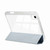 iPad mini 7 (2024) / mini 6 (2021) Carbon Fiber Clear Acrylic 3-Fold Leather Tablet Case - Blue