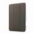 iPad mini 7 (2024) / mini 6 (2021) Carbon Fiber Clear Acrylic 3-Fold Leather Tablet Case - Grey