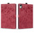 iPad mini 7 (2024) / mini 6 (2021) Cartoon Sakura Cat Embossed Smart Leather Tablet Case - Red