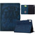 iPad mini 7 (2024) / mini 6 (2021) Cats Embossed Leather Smart Tablet Case - Dark Blue