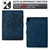 iPad mini 7 (2024) / mini 6 (2021) Cats Embossed Leather Smart Tablet Case - Dark Blue