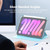 iPad mini 7 (2024) / mini 6 (2021) Clear 360 Rotation Stand Smart Leather Tablet Case - White