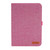 iPad mini 7 (2024) / mini 6 (2021) Cloth Teature Leather Tablet Case with Holder & Card Slot - Rose Red