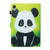 iPad mini 7 (2024) / mini 6 (2021) Coloured Drawing Horizontal Flip Leather Tablet Case with Holder & Card Slot & Sleep / Wake-up Function - Panda