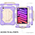 iPad mini 7 (2024) / mini 6 (2021) Contrast Color Robot Silicone + PC Tablet Case - Purple+Beige