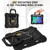 iPad mini 7 (2024) / mini 6 (2021) Contrast Color Robot Silicone Hybrid PC Tablet Case - Black