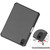 iPad mini 7 (2024) / mini 6 (2021) Custer Pure Color TPU Smart Leather Tablet Case with 3-Fold Holder & Pen Slot - Grey