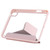 iPad mini 7 (2024) / mini 6 (2021) Deformation Transparent Acrylic Horizontal Flip PU Leather Tablet Case with Multi-folding Holder & Sleep / Wake-up Function & Pen Slot - Pink