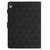 iPad mini 7 (2024) / mini 6 (2021) Diamond Texture Embossed Leather Smart Tablet Case - Black