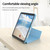 iPad mini 7 (2024) / mini 6 (2021) Double-sided Matte Deformation TPU Tablet Leather Case with Holder & Sleep / Wake-up Function - Sky Blue