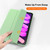 iPad mini 7 (2024) / mini 6 (2021) Double-sided Matte TPU Tablet Leather Case with 3-folding Holder & Sleep / Wake-up Function - Black