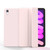 iPad mini 7 (2024) / mini 6 (2021) Double-sided Matte TPU Tablet Leather Case with 3-folding Holder & Sleep / Wake-up Function - Pink