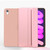 iPad mini 7 (2024) / mini 6 (2021) Double-sided Matte TPU Tablet Leather Case with 3-folding Holder & Sleep / Wake-up Function - Rose Gold