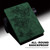 iPad mini 7 (2024) / mini 6 (2021) Embossed Butterfly Pattern Horizontal Flip Leather Tablet Case - Green