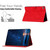 iPad mini 7 (2024) / mini 6 (2021) Embossed Couple Cat Smart Tablet Leather Case - Red