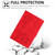iPad mini 7 (2024) / mini 6 (2021) Embossed Couple Cat Smart Tablet Leather Case - Red