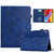 iPad mini 7 (2024) / mini 6 (2021) Flowers and Bird Embossed Smart Leather Tablet Case - Dark Blue