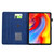 iPad mini 7 (2024) / mini 6 (2021) Flowers and Bird Embossed Smart Leather Tablet Case - Dark Blue