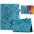 iPad mini 7 (2024) / mini 6 (2021) Flowers and Bird Embossed Smart Leather Tablet Case - Light Blue