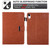 iPad mini 7 (2024) / mini 6 (2021) Hardware Buckle Deformation Holder Smart Leather Tablet Case - Brown