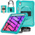 iPad mini 7 (2024) / mini 6 (2021) Heavy Duty Hybrid Tablet Case with Hand Grip & Strap - Light Blue