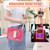 iPad mini 7 (2024) / mini 6 (2021) Heavy Duty Hybrid Tablet Case with Hand Grip & Strap - Rose Red