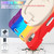 iPad mini 7 (2024) / mini 6 (2021) Heavy Duty Silicone Hybrid PC Tablet Case with Holder & Shoulder Strap - Colorful Red