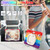iPad mini 7 (2024) / mini 6 (2021) Heavy Duty Silicone Hybrid PC Tablet Case with Holder & Shoulder Strap - Colorful Red