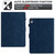 iPad mini 7 (2024) / mini 6 (2021) Honeycomb Embossed Leather Smart Tablet Case - Blue