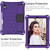iPad mini 7 (2024) / mini 6 (2021) Honeycomb EVA Hybrid PC Tablet Case with Strap - Purple+Black