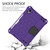 iPad mini 7 (2024) / mini 6 (2021) Honeycomb EVA Hybrid PC Tablet Case with Strap - Purple+Black