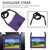 iPad mini 7 (2024) / mini 6 (2021) Honeycomb EVA Hybrid PC Tablet Case with Strap - Purple+Black