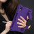 iPad mini 7 (2024) / mini 6 (2021) Honeycomb EVA Hybrid PC Tablet Case with Strap - Purple+Black