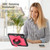 iPad mini 7 (2024) / mini 6 (2021) Honeycomb Hand Grip Turntable Stand Tablet Case - Rose Red