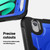 iPad mini 7 (2024) / mini 6 (2021) Honeycomb Hybrid Tablet Case with Handle Holder & Strap - Dark Blue