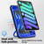 iPad mini 7 (2024) / mini 6 (2021) Honeycomb Hybrid Tablet Case with Handle Holder & Strap - Dark Blue