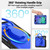 iPad mini 7 (2024) / mini 6 (2021) Honeycomb Hybrid Tablet Case with Handle Holder & Strap - Dark Blue