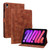 iPad mini 7 (2024) / mini 6 (2021) Lily Embossed Leather Smart Tablet Case - Brown