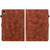 iPad mini 7 (2024) / mini 6 (2021) Lily Embossed Leather Smart Tablet Case - Brown