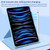 iPad mini 7 (2024) / mini 6 (2021) Magnetic Split Leather Smart Tablet Case with Pen Slot - Purple