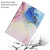 iPad mini 7 (2024) / mini 6 (2021) Marble Pattern Smart Leather Tablet Case - Pink Blue