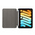 iPad mini 7 (2024) / mini 6 (2021) Marble Texture Smart Leather Tablet Case with 3-Folding Holder & Pen Slot - Blue