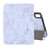 iPad mini 7 (2024) / mini 6 (2021) Marble Texture Smart Leather Tablet Case with 3-Folding Holder & Pen Slot - Purple